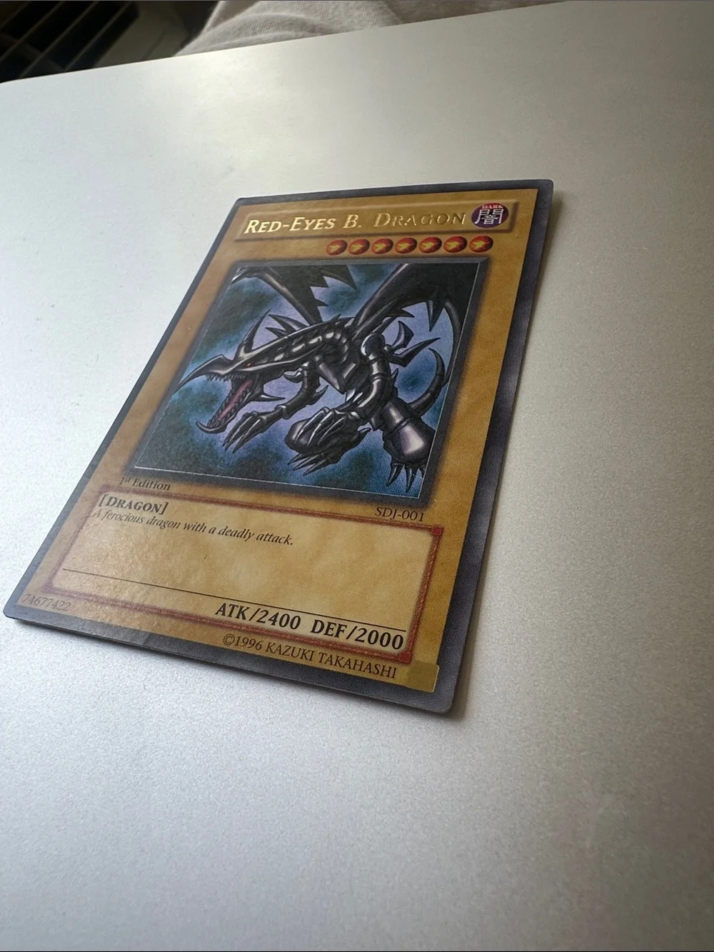 Yu-Gi-Oh! Red-Eyes B. Dragon Card - 1st Edition (SDJ-001)